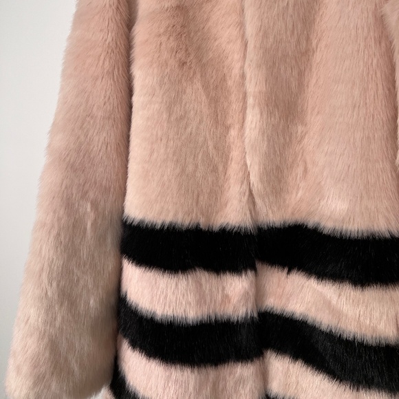Love Token Pink and Black Faux Fur Coat - Picture 5 of 11